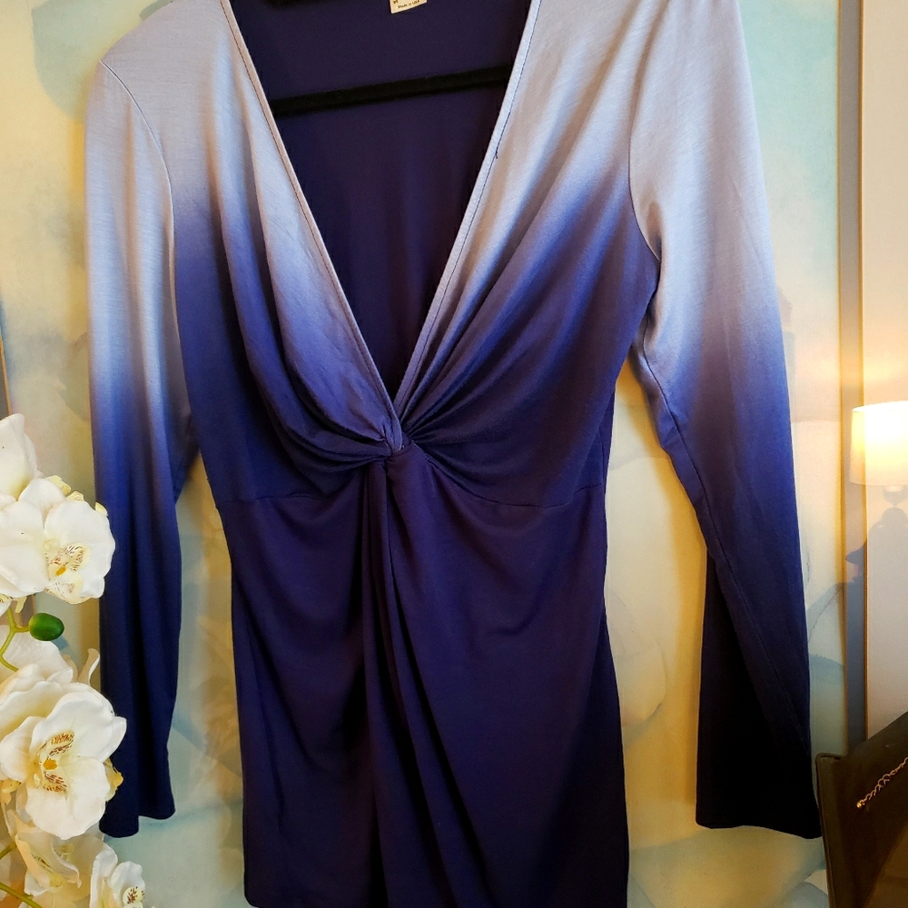 Blue Sexy Ombre top